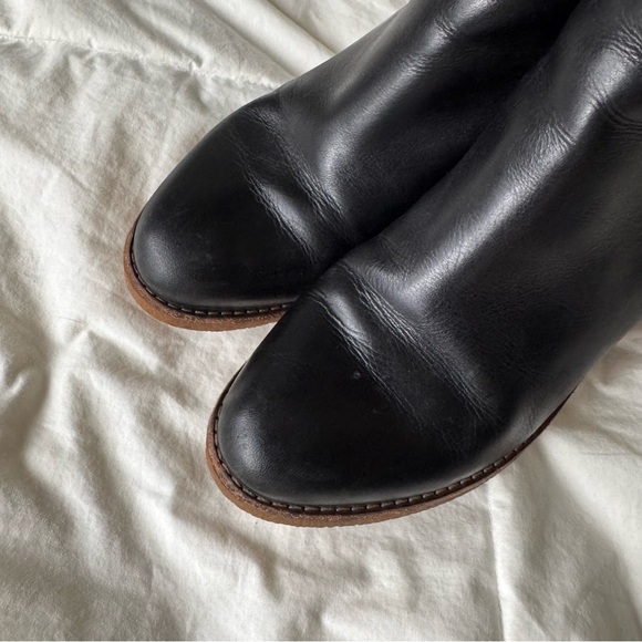 COLE HAAN Grand OS Auden Wedge Ankle Boot Sz 9B Black Leather Waterproof Zip - Picture 5 of 10